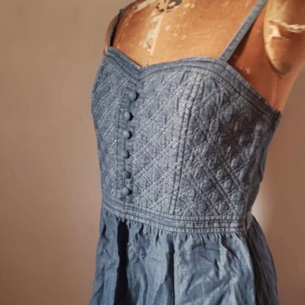 Denim sleeveless dress S